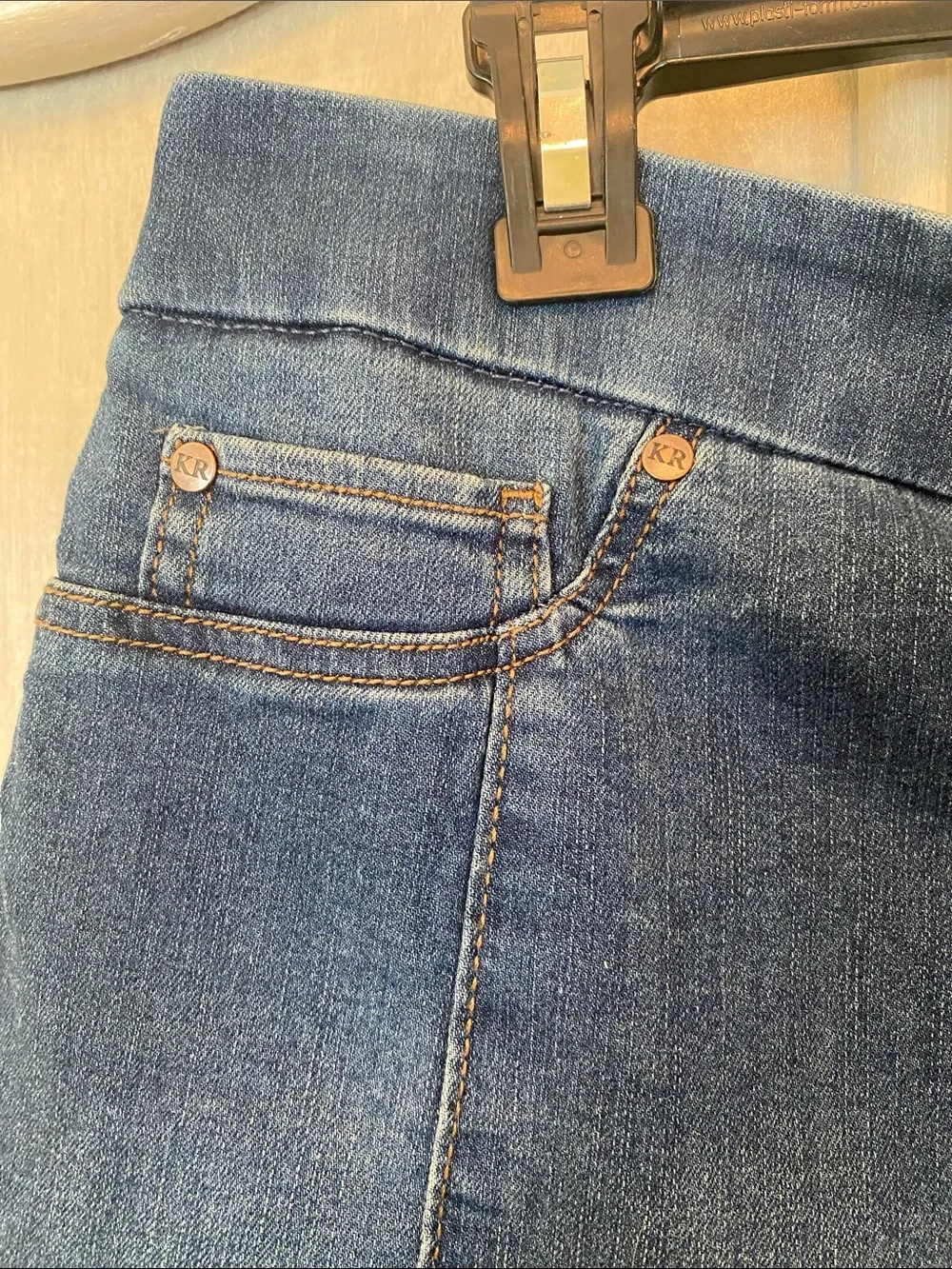 Kim Rogers Dark Blue Denim A-Line Skirt